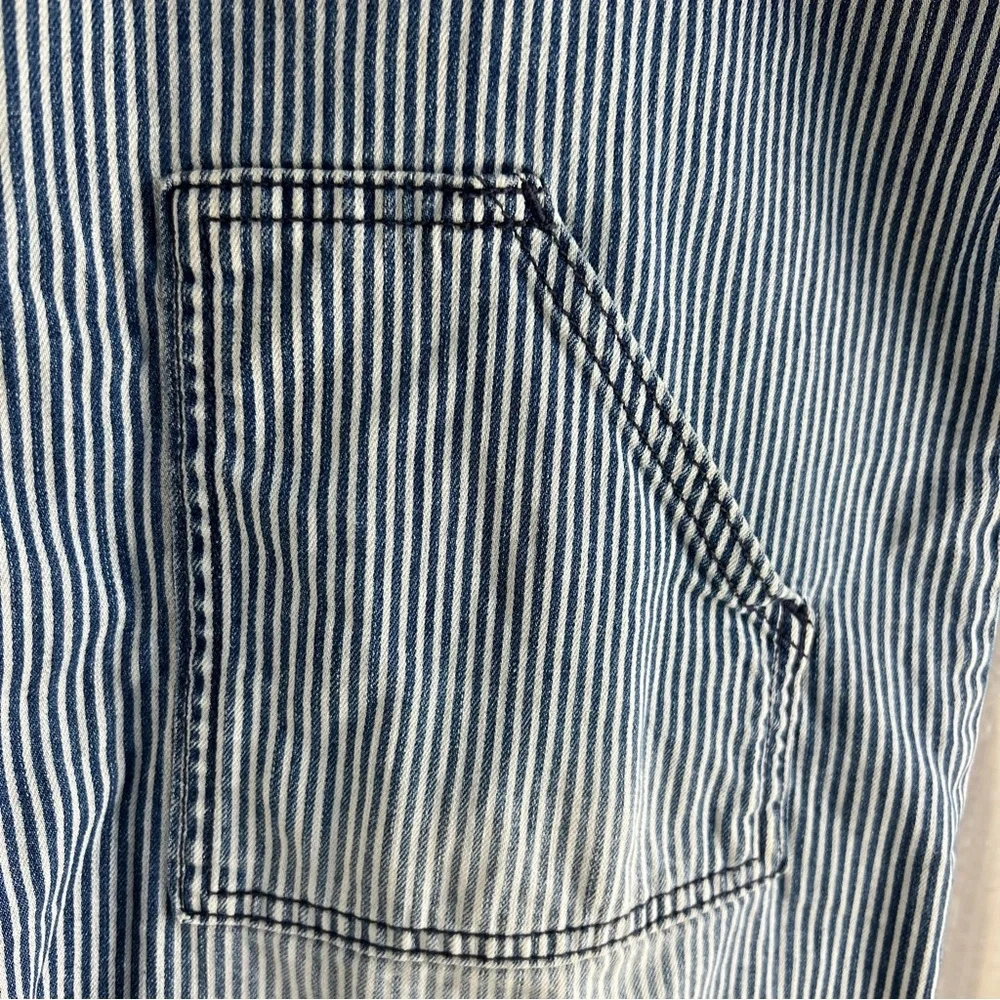 Gymboree Overall Denim‎ Dress Girls 14 Indigo Railroad Stripes